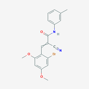 3-(2-bromo-4,6-dimethoxyphenyl)-2-cyano-N-(3-methylphenyl)prop-2-enamide