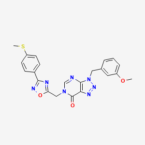 3-(3-methoxybenzyl)-6-((3-(4-(methylthio)phenyl)-1,2,4-oxadiazol-5-yl)methyl)-3H-[1,2,3]triazolo[4,5-d]pyrimidin-7(6H)-one