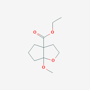 molecular formula C11H18O4 B2752034 ethyl 6a-methoxy-hexahydro-2H-cyclopenta[b]furan-3a-carboxylate CAS No. 2095409-24-6