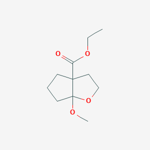 ethyl 6a-methoxy-3,4,5,6-tetrahydro-2H-cyclopenta[b]furan-3a-carboxylate