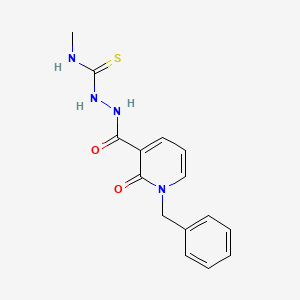 molecular formula C15H16N4O2S B2752035 2-[(1-benzyl-2-oxo-1,2-dihydro-3-pyridinyl)carbonyl]-N-methyl-1-hydrazinecarbothioamide CAS No. 242472-17-9