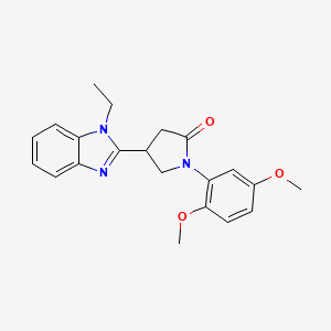 1-(2,5-dimethoxyphenyl)-4-(1-ethyl-1H-benzo[d]imidazol-2-yl)pyrrolidin-2-one