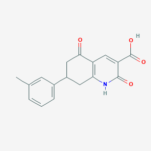 molecular formula C17H15NO4 B2752043 7-(3-Methylphenyl)-2,5-dioxo-1,2,5,6,7,8-hexahydroquinoline-3-carboxylic acid CAS No. 945202-24-4