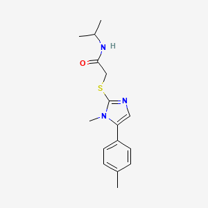molecular formula C16H21N3OS B2752046 N-isopropyl-2-((1-methyl-5-(p-tolyl)-1H-imidazol-2-yl)thio)acetamide CAS No. 1206996-55-5