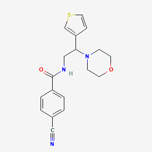 4-cyano-N-(2-morpholino-2-(thiophen-3-yl)ethyl)benzamide