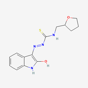 3-[(2-oxo-2,3-dihydro-1H-indol-3-ylidene)amino]-1-(oxolan-2-ylmethyl)thiourea