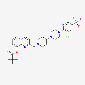 2-[(4-{4-[3-Chloro-5-(trifluoromethyl)pyridin-2-yl]piperazin-1-yl}piperidin-1-yl)methyl]quinolin-8-yl 2,2-dimethylpropanoate