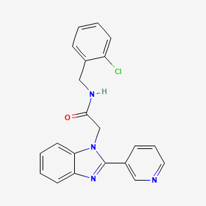 N-(2-chlorobenzyl)-2-(2-(pyridin-3-yl)-1H-benzo[d]imidazol-1-yl)acetamide