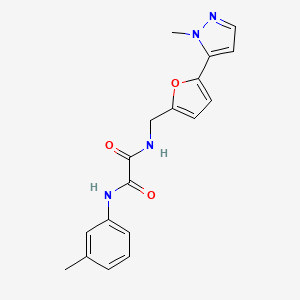 molecular formula C18H18N4O3 B2752059 N-{[5-(1-methyl-1H-pyrazol-5-yl)furan-2-yl]methyl}-N'-(3-methylphenyl)ethanediamide CAS No. 2415500-79-5