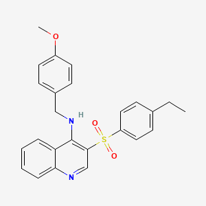 molecular formula C25H24N2O3S B2752064 3-(4-ETHYLBENZENESULFONYL)-N-[(4-METHOXYPHENYL)METHYL]QUINOLIN-4-AMINE CAS No. 899356-22-0