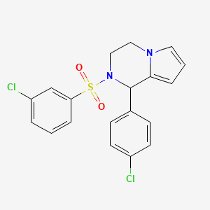 1-(4-Chlorophenyl)-2-((3-chlorophenyl)sulfonyl)-1,2,3,4-tetrahydropyrrolo[1,2-a]pyrazine