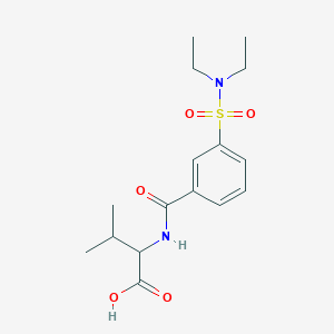 molecular formula C16H24N2O5S B2752100 2-{[3-(Diethylsulfamoyl)phenyl]formamido}-3-methylbutanoic acid CAS No. 1396997-83-3