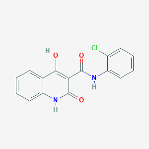 molecular formula C16H11ClN2O3 B2752104 N-(2-chlorophenyl)-4-hydroxy-2-oxo-1,2-dihydroquinoline-3-carboxamide CAS No. 312749-75-0