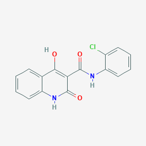 molecular formula C16H11ClN2O3 B2752104 N-(2-chlorophenyl)-2,4-dihydroxyquinoline-3-carboxamide CAS No. 312749-75-0