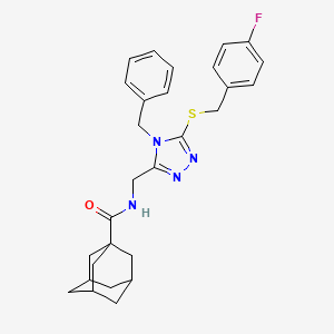 N-[[4-benzyl-5-[(4-fluorophenyl)methylsulfanyl]-1,2,4-triazol-3-yl]methyl]adamantane-1-carboxamide