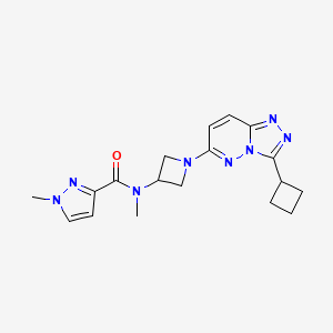 molecular formula C18H22N8O B2752109 N-(1-{3-cyclobutyl-[1,2,4]triazolo[4,3-b]pyridazin-6-yl}azetidin-3-yl)-N,1-dimethyl-1H-pyrazole-3-carboxamide CAS No. 2380060-55-7