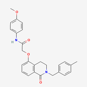 N-(4-methoxyphenyl)-2-[[2-[(4-methylphenyl)methyl]-1-oxo-3,4-dihydroisoquinolin-5-yl]oxy]acetamide