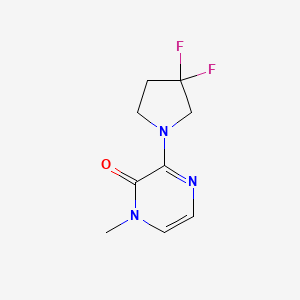 molecular formula C9H11F2N3O B2752115 3-(3,3-difluoropyrrolidin-1-yl)-1-methylpyrazin-2(1H)-one CAS No. 2034417-87-1
