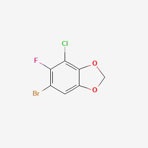 molecular formula C7H3BrClFO2 B2752123 6-Bromo-4-chloro-5-fluoro-1,3-benzodioxole CAS No. 1783357-86-7