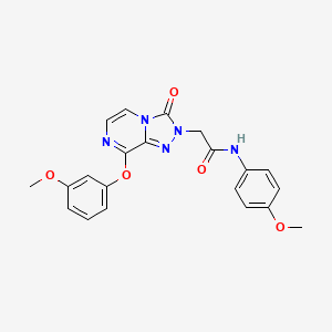 molecular formula C21H19N5O5 B2752130 2-[8-(3-methoxyphenoxy)-3-oxo-2H,3H-[1,2,4]triazolo[4,3-a]pyrazin-2-yl]-N-(4-methoxyphenyl)acetamide CAS No. 1251602-52-4