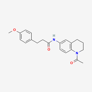 molecular formula C21H24N2O3 B2752183 N-(1-acetyl-1,2,3,4-tetrahydroquinolin-6-yl)-3-(4-methoxyphenyl)propanamide CAS No. 941996-70-9