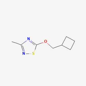 molecular formula C8H12N2OS B2752225 5-(Cyclobutylmethoxy)-3-methyl-1,2,4-thiadiazole CAS No. 2177025-94-2