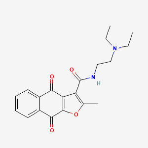 molecular formula C20H22N2O4 B2752259 N-[2-(diethylamino)ethyl]-2-methyl-4,9-dioxo-4H,9H-naphtho[2,3-b]furan-3-carboxamide CAS No. 690640-94-9