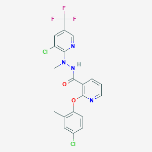 2-(4-chloro-2-methylphenoxy)-N'-[3-chloro-5-(trifluoromethyl)pyridin-2-yl]-N'-methylpyridine-3-carbohydrazide