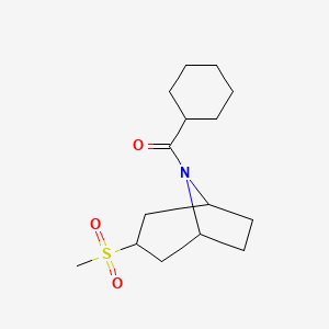 cyclohexyl((1R,5S)-3-(methylsulfonyl)-8-azabicyclo[3.2.1]octan-8-yl)methanone