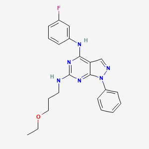 N~6~-(3-ethoxypropyl)-N~4~-(3-fluorophenyl)-1-phenyl-1H-pyrazolo[3,4-d]pyrimidine-4,6-diamine