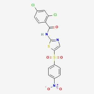 2,4-dichloro-N-(5-((4-nitrophenyl)sulfonyl)thiazol-2-yl)benzamide