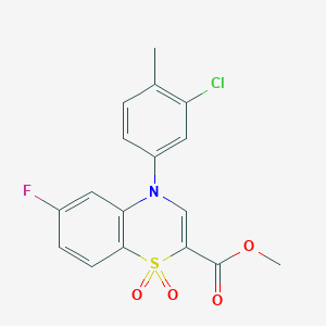 methyl 4-(3-chloro-4-methylphenyl)-6-fluoro-4H-1,4-benzothiazine-2-carboxylate 1,1-dioxide