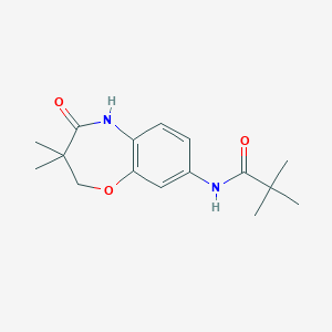 N-(3,3-dimethyl-4-oxo-2,3,4,5-tetrahydrobenzo[b][1,4]oxazepin-8-yl)pivalamide