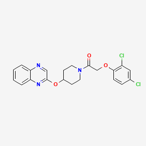 molecular formula C21H19Cl2N3O3 B2752309 2-(2,4-dichlorophenoxy)-1-[4-(quinoxalin-2-yloxy)piperidin-1-yl]ethan-1-one CAS No. 1704565-73-0