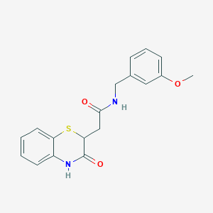 molecular formula C18H18N2O3S B2752314 N-[(3-methoxyphenyl)methyl]-2-(3-oxo-4H-1,4-benzothiazin-2-yl)acetamide CAS No. 860611-61-6