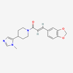 (E)-3-(1,3-Benzodioxol-5-yl)-1-[4-(3-methylimidazol-4-yl)piperidin-1-yl]prop-2-en-1-one