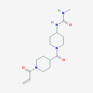 B2752387 1-Methyl-3-[1-(1-prop-2-enoylpiperidine-4-carbonyl)piperidin-4-yl]urea CAS No. 2361876-87-9