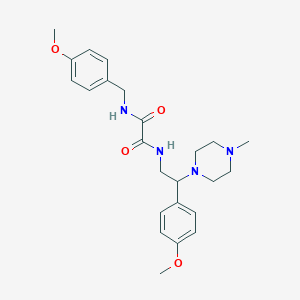 B2752401 N1-(4-methoxybenzyl)-N2-(2-(4-methoxyphenyl)-2-(4-methylpiperazin-1-yl)ethyl)oxalamide CAS No. 903344-04-7
