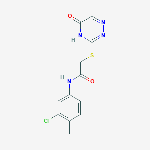 N-(3-chloro-4-methylphenyl)-2-(5-oxo(4H-1,2,4-triazin-3-ylthio))acetamide