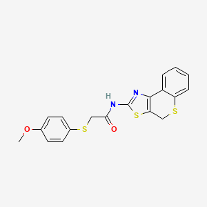 2-((4-methoxyphenyl)thio)-N-(4H-thiochromeno[4,3-d]thiazol-2-yl)acetamide