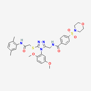 N-((4-(2,5-dimethoxyphenyl)-5-((2-((2,5-dimethylphenyl)amino)-2-oxoethyl)thio)-4H-1,2,4-triazol-3-yl)methyl)-4-(morpholinosulfonyl)benzamide