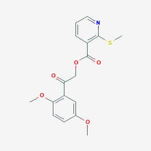 [2-(2,5-Dimethoxyphenyl)-2-oxoethyl] 2-methylsulfanylpyridine-3-carboxylate