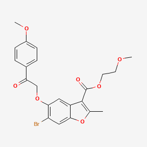 2-Methoxyethyl 6-bromo-5-[2-(4-methoxyphenyl)-2-oxoethoxy]-2-methyl-1-benzofuran-3-carboxylate