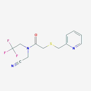 N-(cyanomethyl)-2-{[(pyridin-2-yl)methyl]sulfanyl}-N-(2,2,2-trifluoroethyl)acetamide