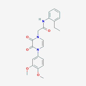 2-[4-(3,4-dimethoxyphenyl)-2,3-dioxopyrazin-1-yl]-N-(2-ethylphenyl)acetamide