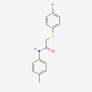 2-[(4-fluorophenyl)sulfanyl]-N-(4-methylphenyl)acetamide