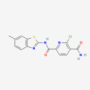 6-chloro-N2-(6-methyl-1,3-benzothiazol-2-yl)pyridine-2,5-dicarboxamide