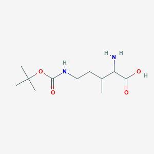 2-Amino-3-methyl-5-[(2-methylpropan-2-yl)oxycarbonylamino]pentanoic acid