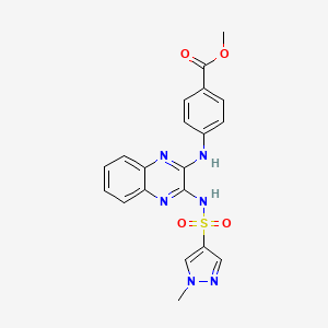 methyl 4-((3-(1-methyl-1H-pyrazole-4-sulfonamido)quinoxalin-2-yl)amino)benzoate