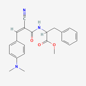 molecular formula C22H23N3O3 B2752477 Methyl 2-[[(Z)-2-cyano-3-[4-(dimethylamino)phenyl]prop-2-enoyl]amino]-3-phenylpropanoate CAS No. 1099617-45-4